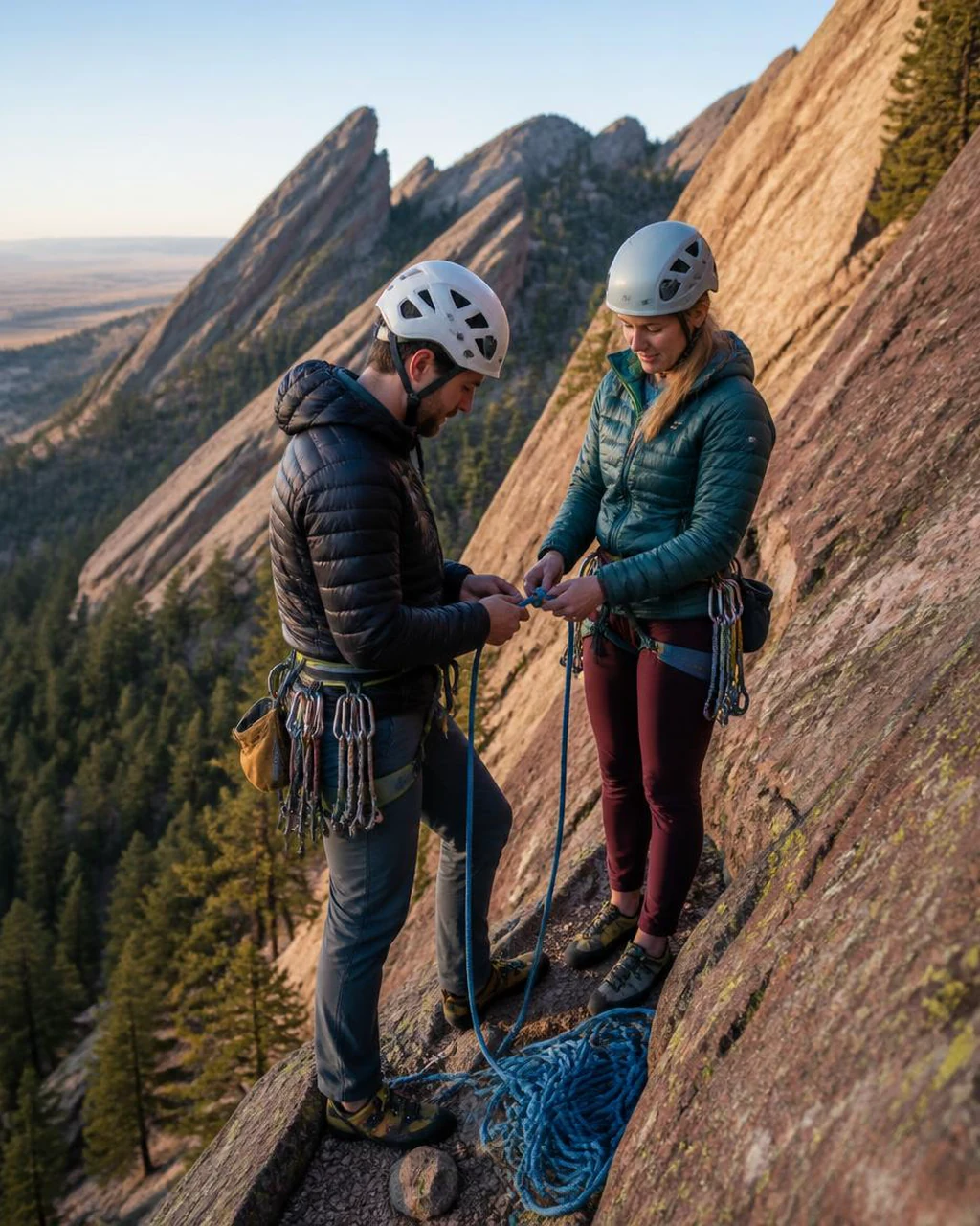 Climbers at the Flatirons