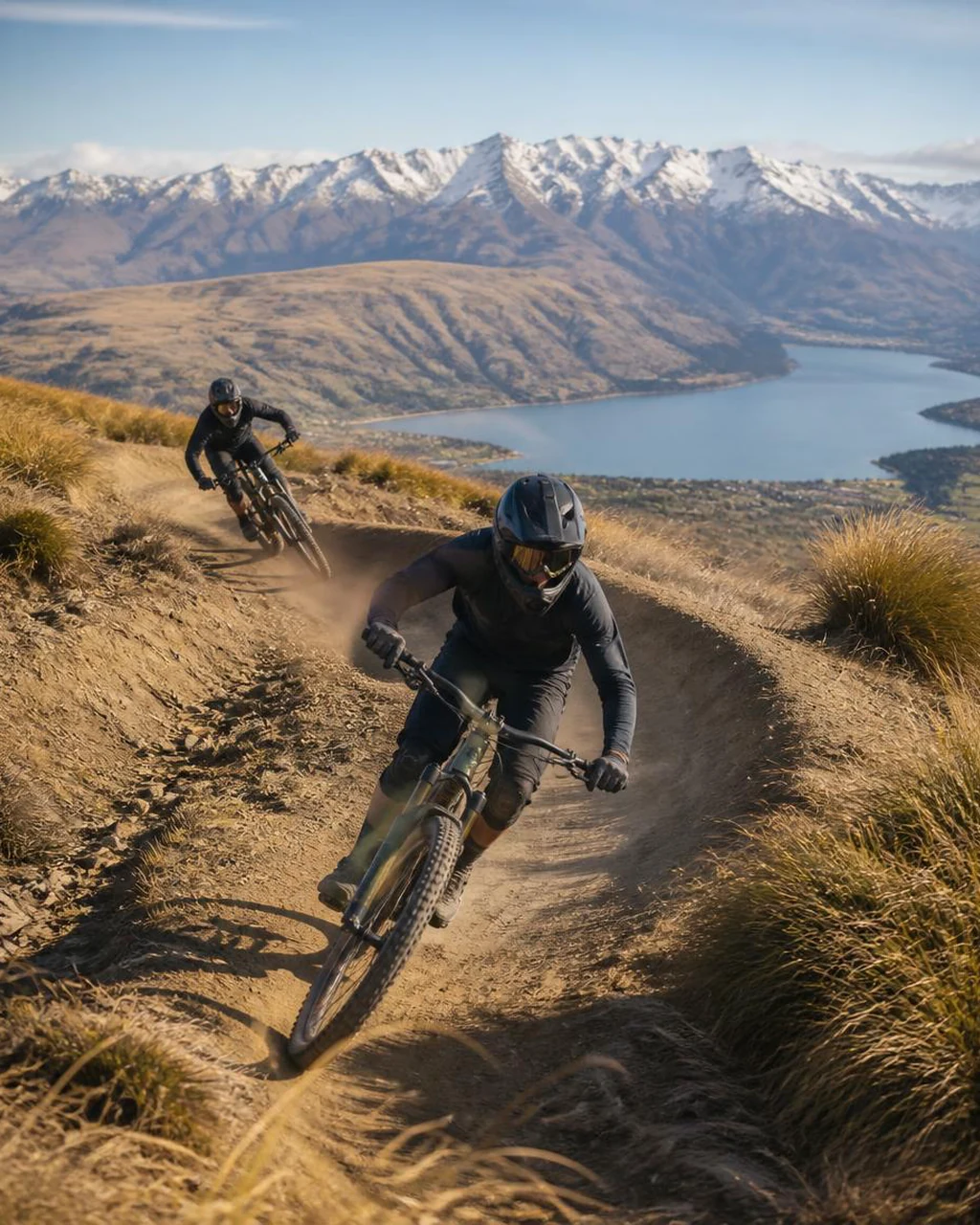 Mountain bikers on a Queenstown trail